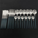 Conjunto de Talheres Completo 24 Peças • Aço Inox Premium